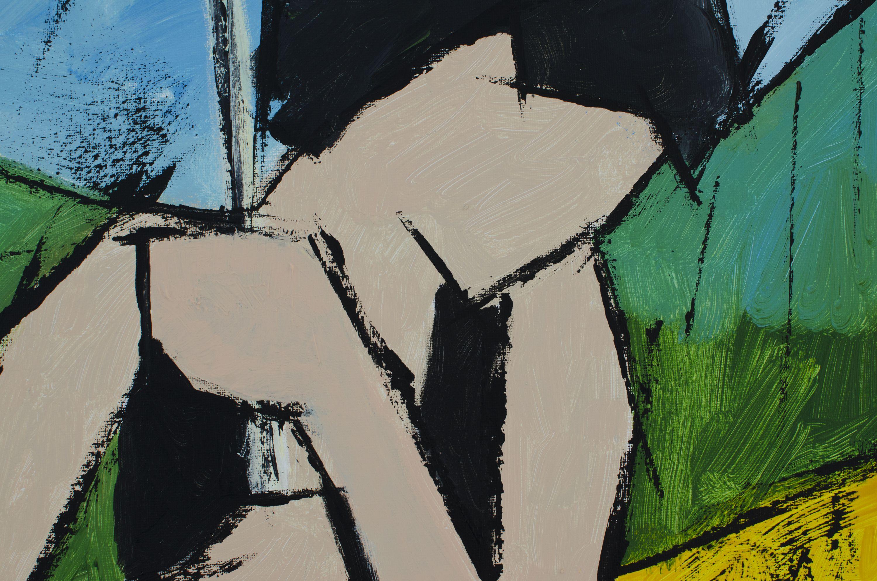 Pioggia d'estate, Pittura, Olio su tela - Painting Pop Art di Tanya Grabkova
