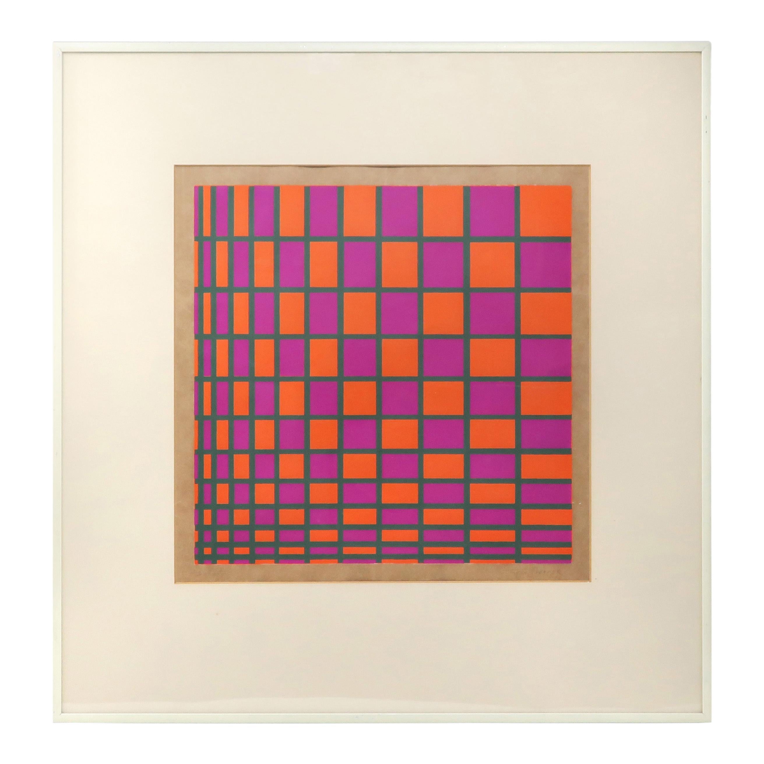 Tanya Pfeffer “Infinity” Op Art Painting For Sale