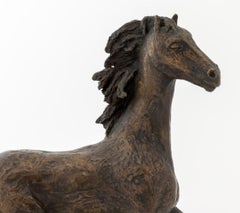 Tanya Poust Horse Patinated Bronze Sculpture, 1969