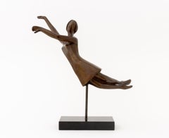 Tanya Poust Patinated Bronze Female Figure Sculpture, Post-Modern, USA
