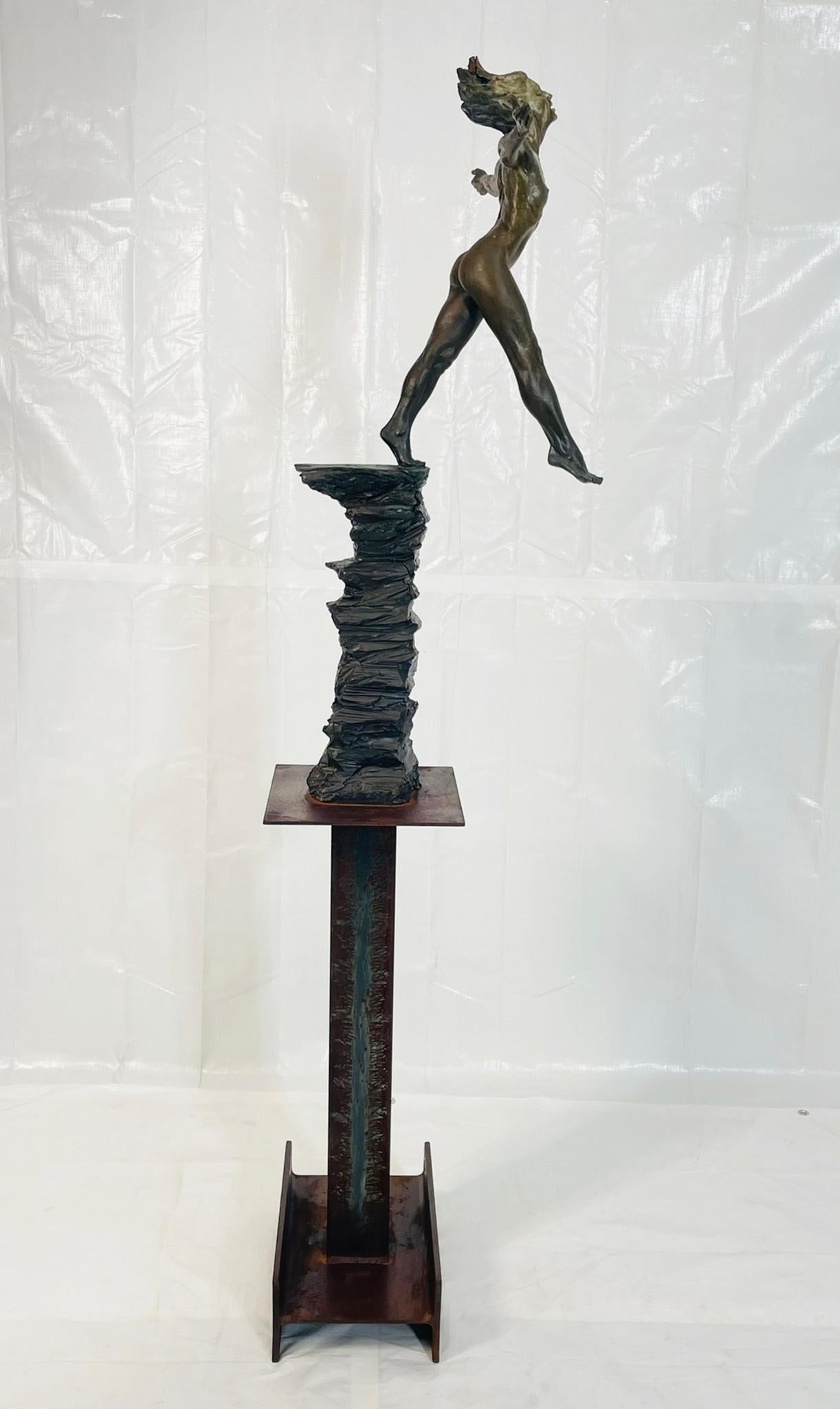 Tanya Ragir (American 1955-2023) “Leap of Faith” Bronze Sculpture ...