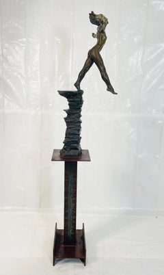 Tanya Ragir (américaine 1955-2023) "Leap of Faith" Sculpture en bronze, édition 4/11