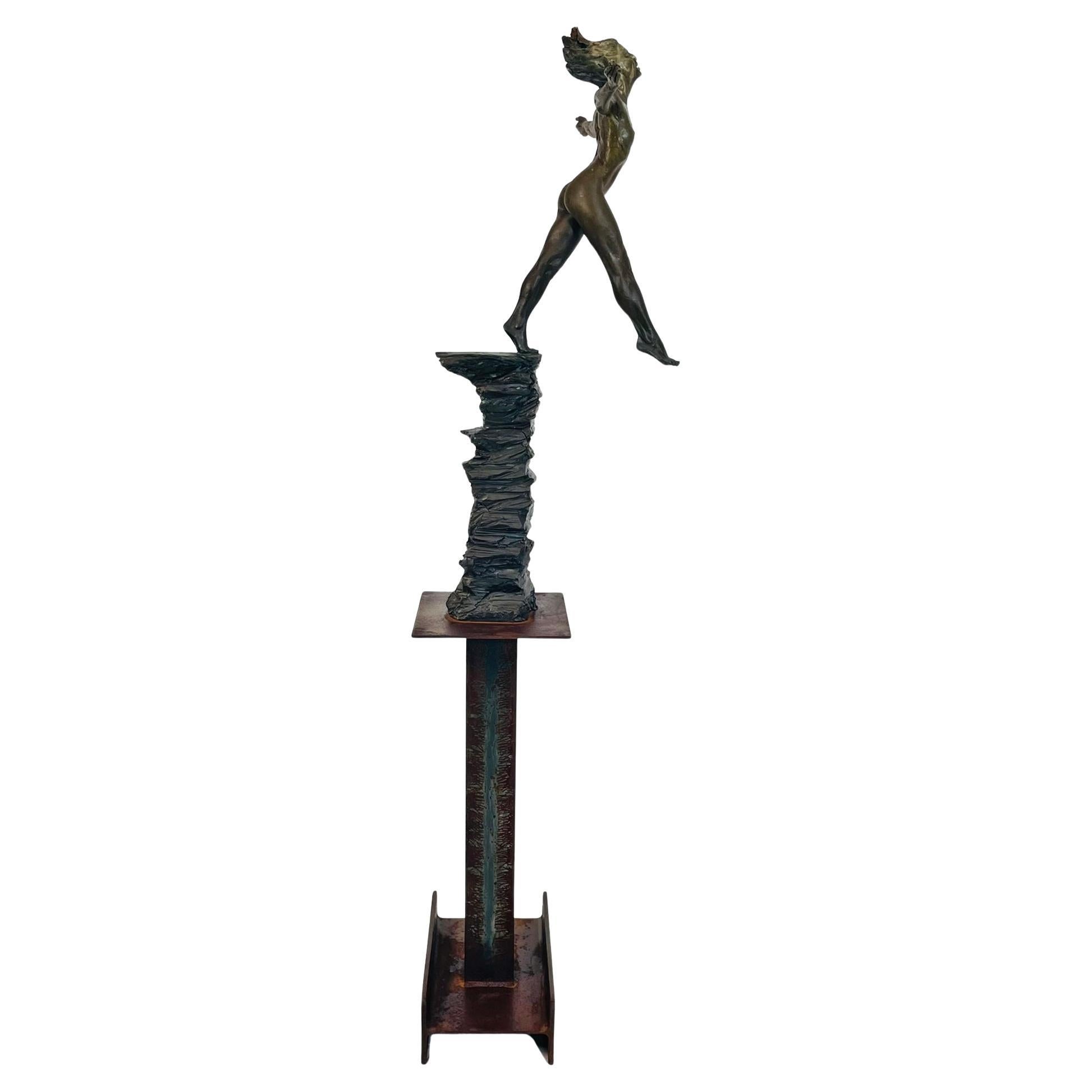 Tanya Ragir (American 1955-2023) “Leap of Faith” Bronze Sculpture, Edition 4/11