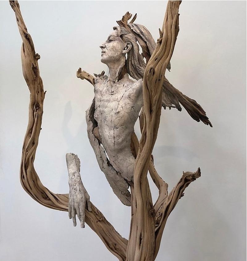 clay tree sculpture