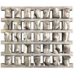 Tanya Ragir "Grid" 1993, Aluminum Wall Sculpture