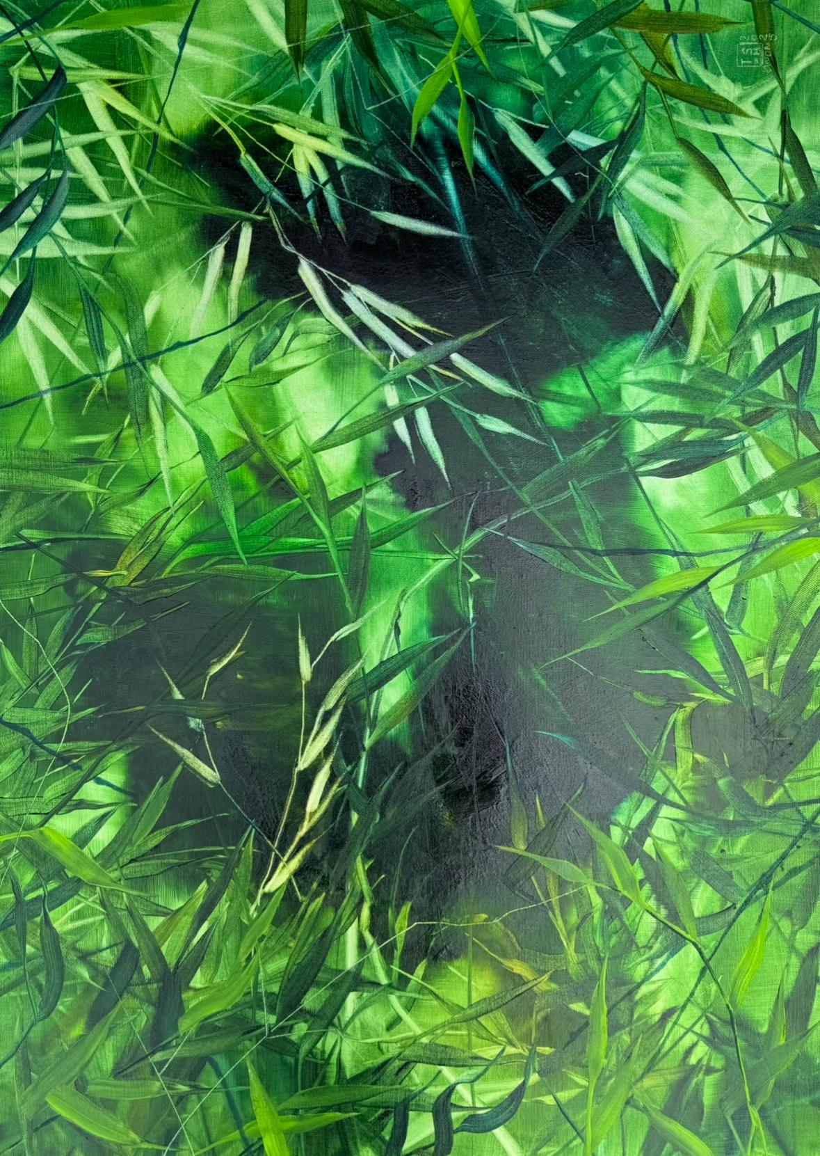 En tant qu'artiste, mon travail est profondément inspiré par la Nature, en particulier par l'herbe vibrante et luxuriante que l'on trouve souvent dans les paysages naturels. La couleur verte, associée à la croissance, au renouveau et à la