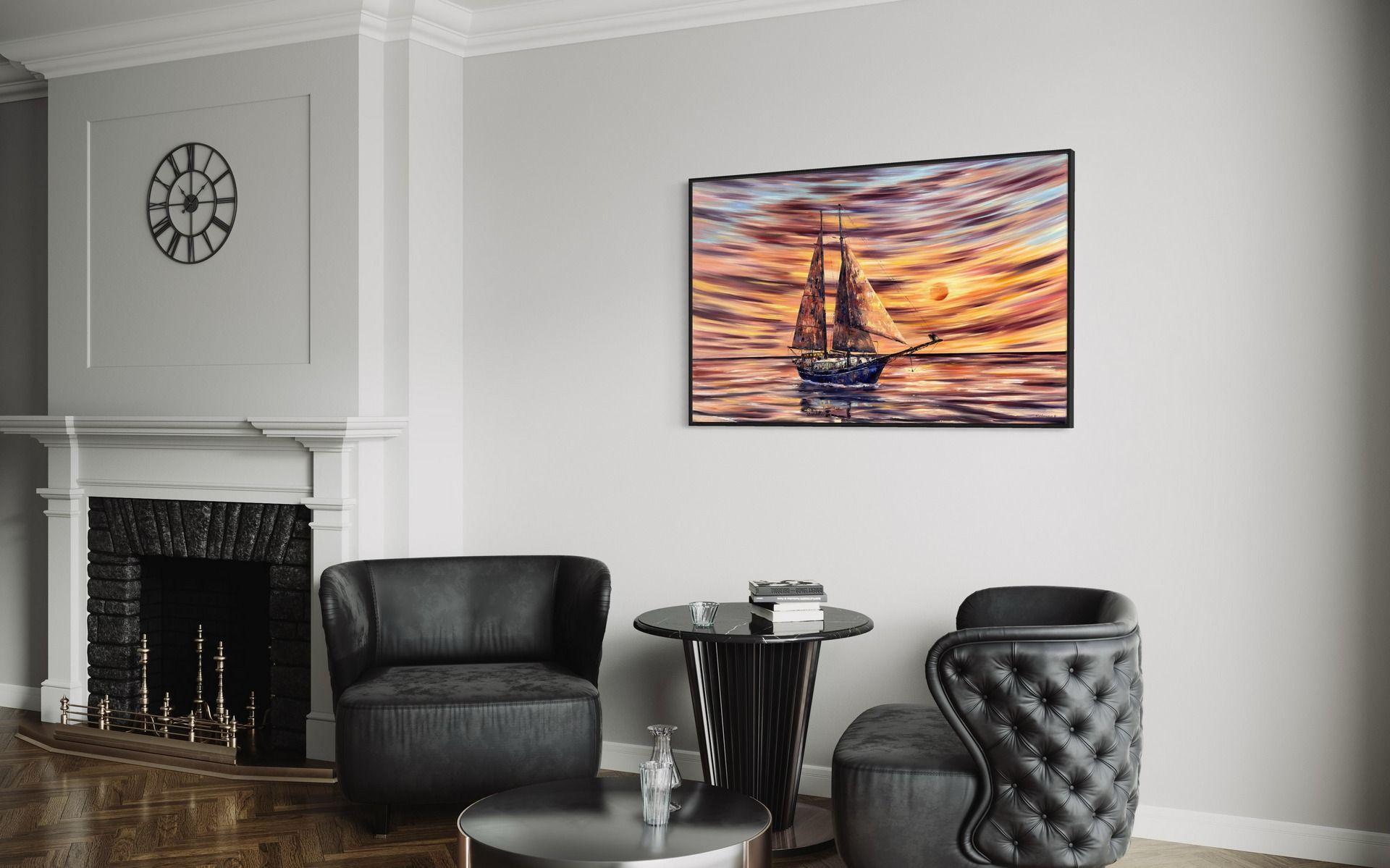 Over the Abyss, Painting, Oil on Canvas For Sale 1