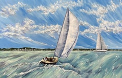 Sailboat, Painting, Oil on Canvas