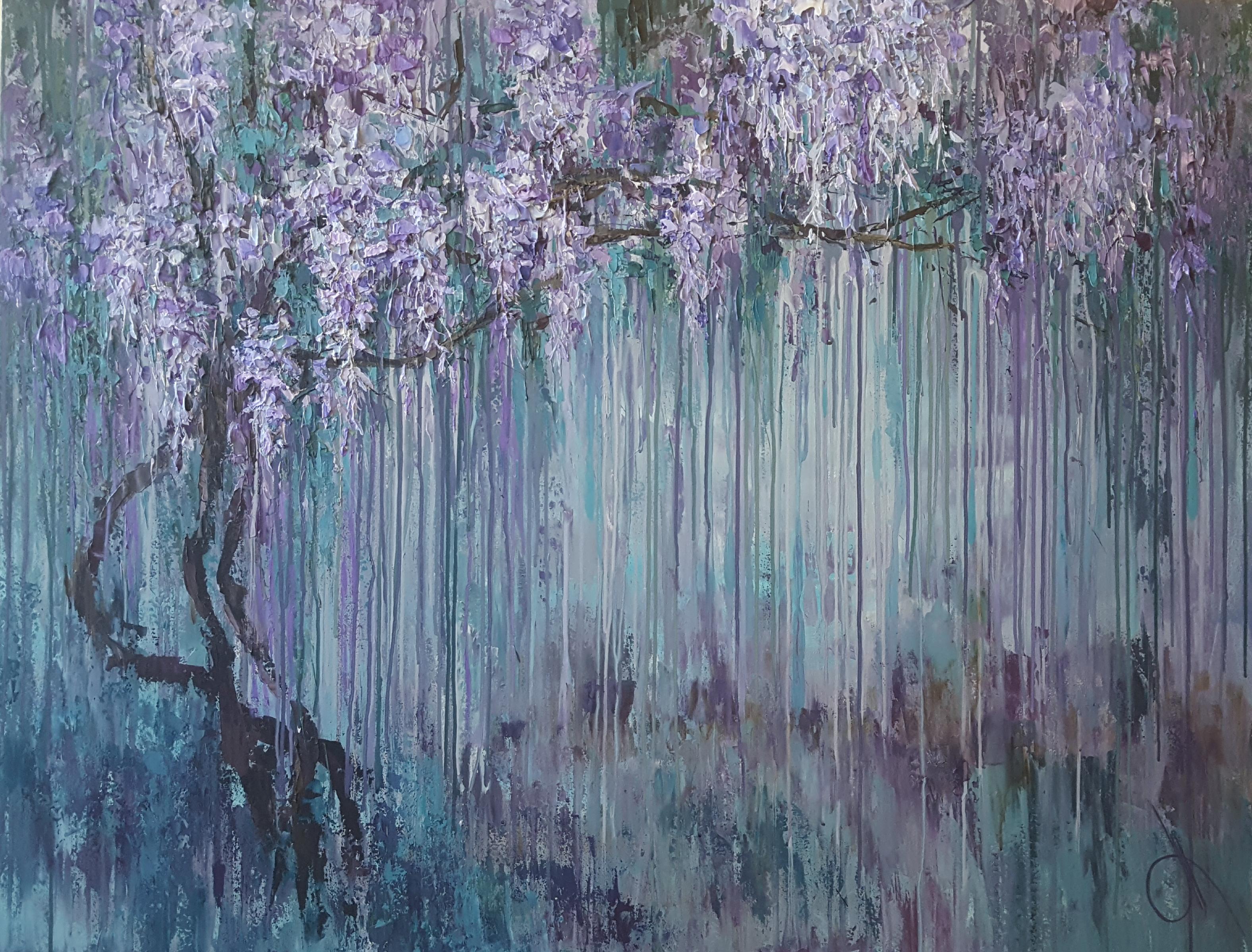 Tanya Vasilenko  Figurative Painting – Garten meiner Träume