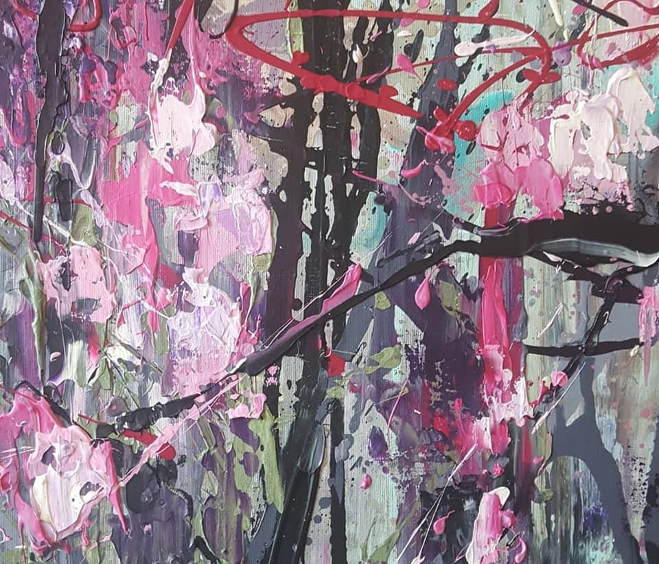 Sakura blüht auf – Painting von Tanya Vasilenko 
