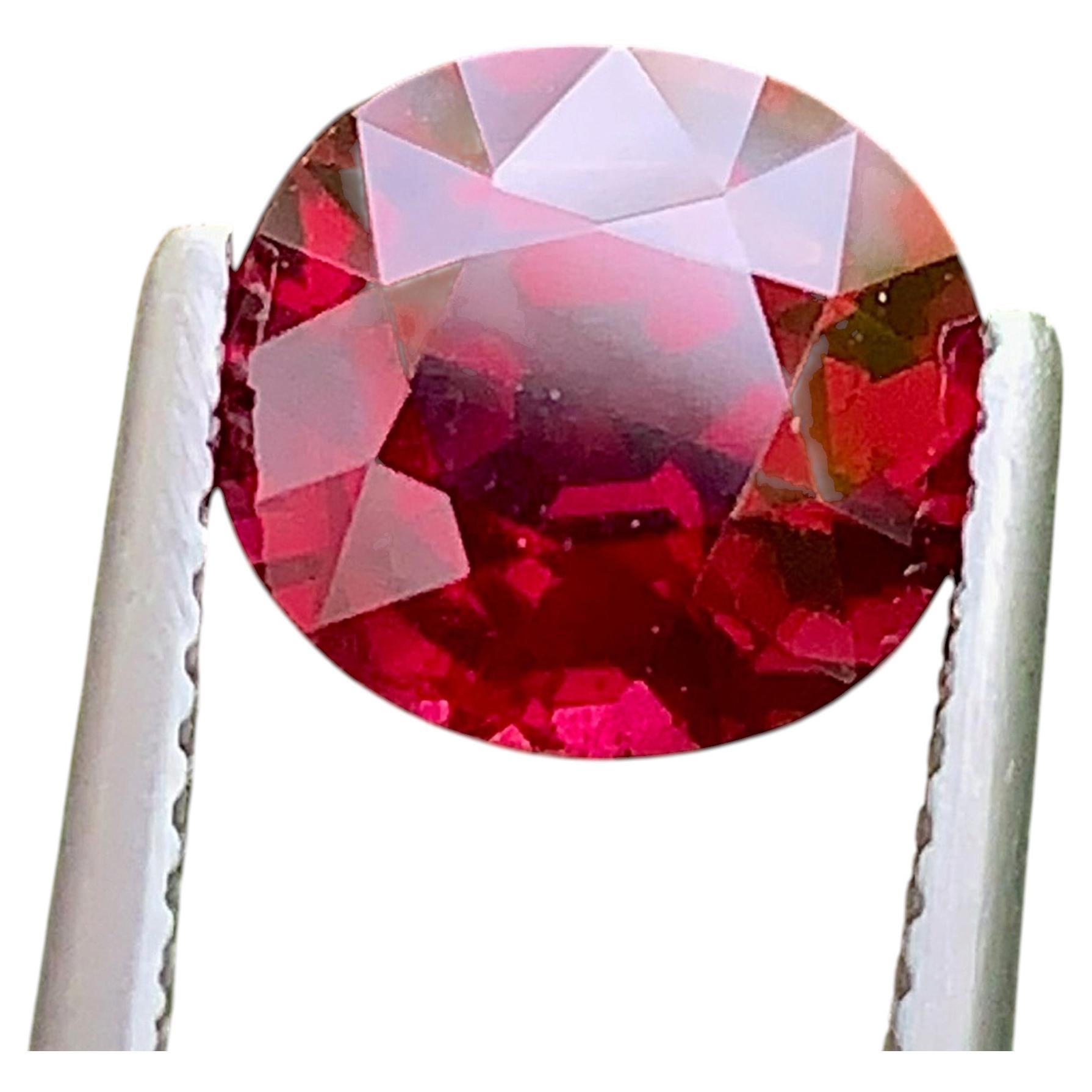 Tanzania Natural Cerise Pink Garnet Gemstone: 3.36 Carat Faceted For Ring