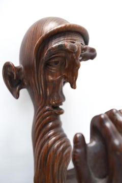 Tanzanian "Makonde Shetani Figure" Wood Sculpture