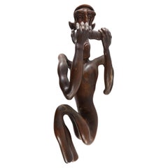 Tanzanian "Makonde Shetani Figure" Wood Sculpture