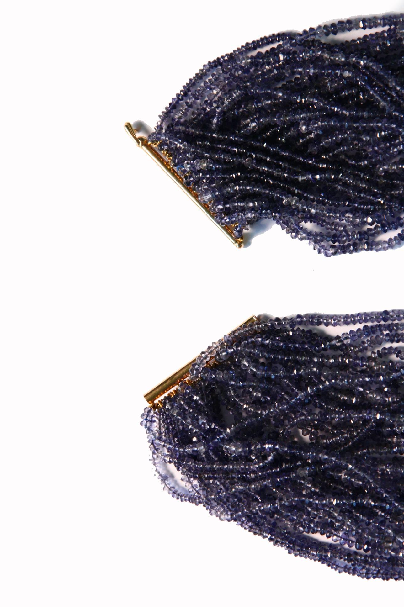 Tansanische Torchon-Halskette 18 Karat Gold Ebenholz Antiques Netsuke im Zustand „Neu“ im Angebot in Milan, IT