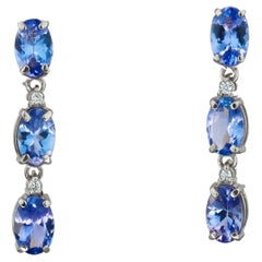 Tanzanite 14k gold earrings.