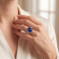 Tanzanite 19.47ct & Diamond Cocktail Ring 18K Yellow Gold/Platinum