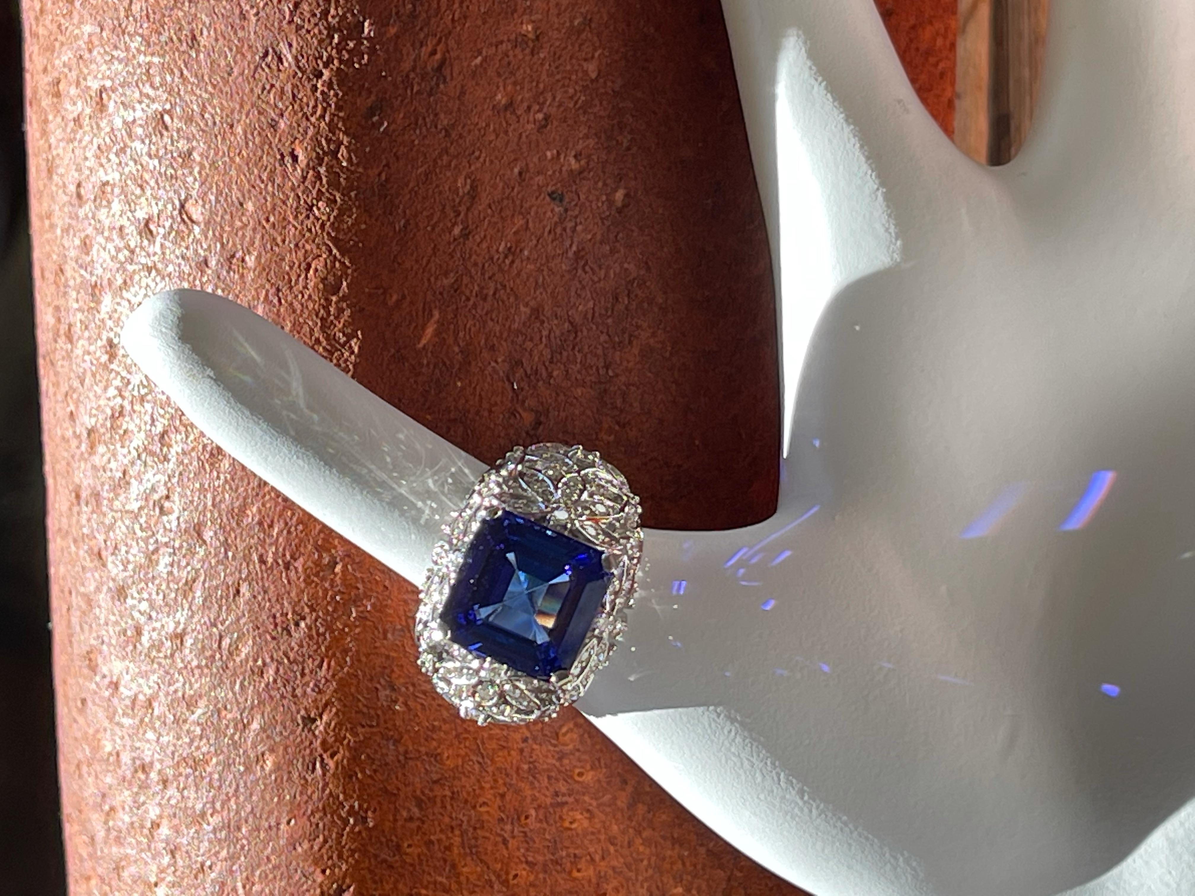 7 carat tanzanite ring