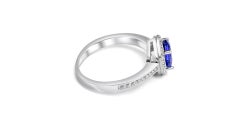 Oval Cut Tanzanite Fashion Ring In 925 Solid Sterling Silver (5x3) Gift For Wife