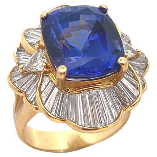 Tanzanite and Diamond Ballerina Ring For Sale