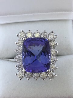 Tanzanite and Diamond Cocktail Ring Only for Thanksgiving or Black Friday Sale