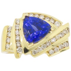 Tanzanite and Diamond Cocktail Ring in 18 Karat Gold