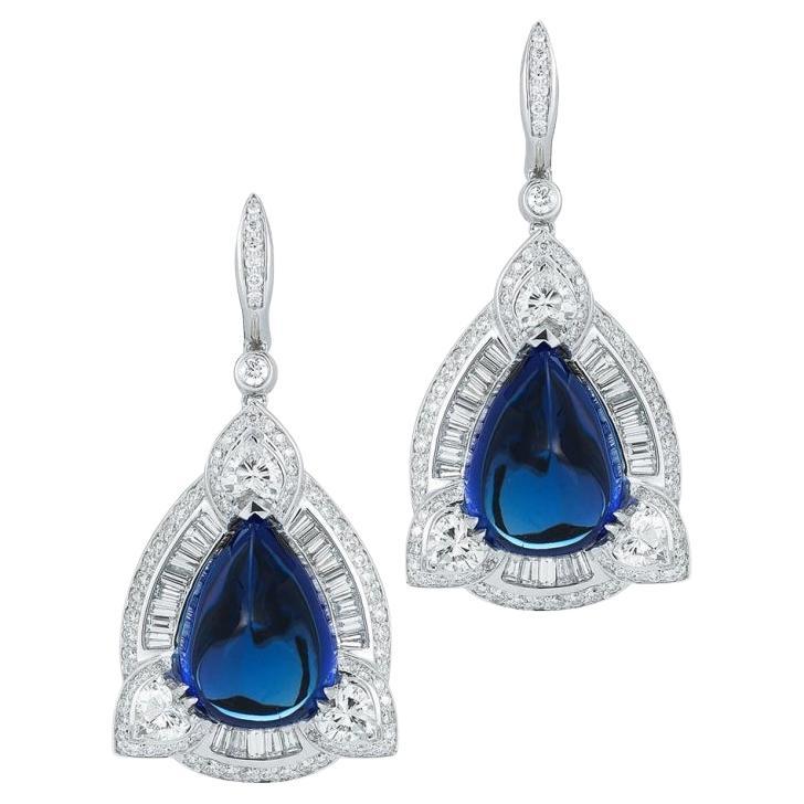 Tanzanite and Diamond Earring For Sale