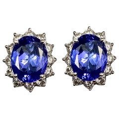 Tanzanite and Diamond Earrings