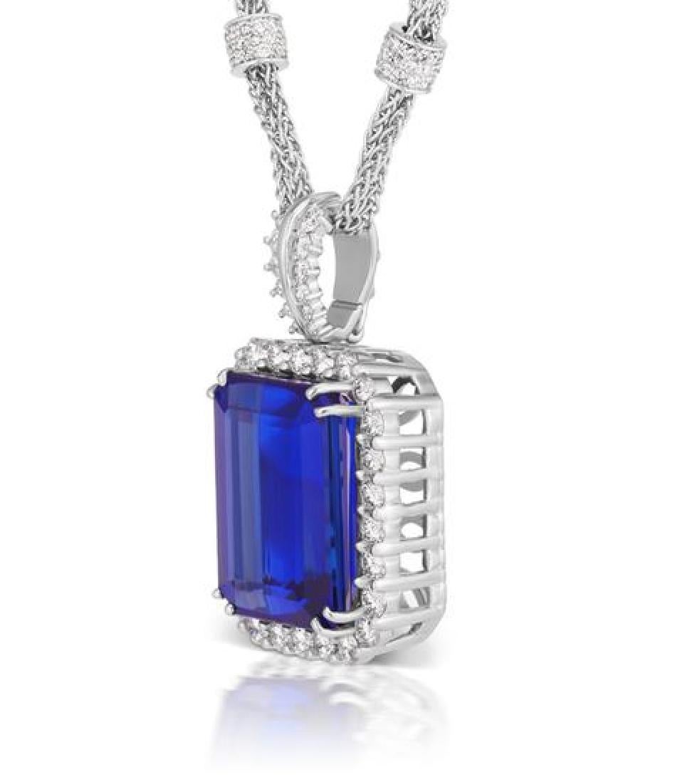Tanzanite And Diamond Pendant By RayazTakat In New Condition For Sale In new york, NY