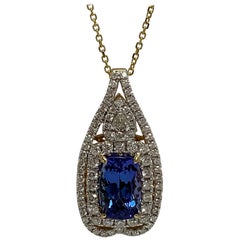 Tanzanite and Diamond Pendant Tanzanite and Diamond Pendant
