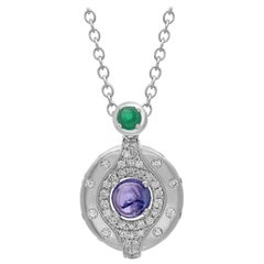White Diamond Pendant Necklaces