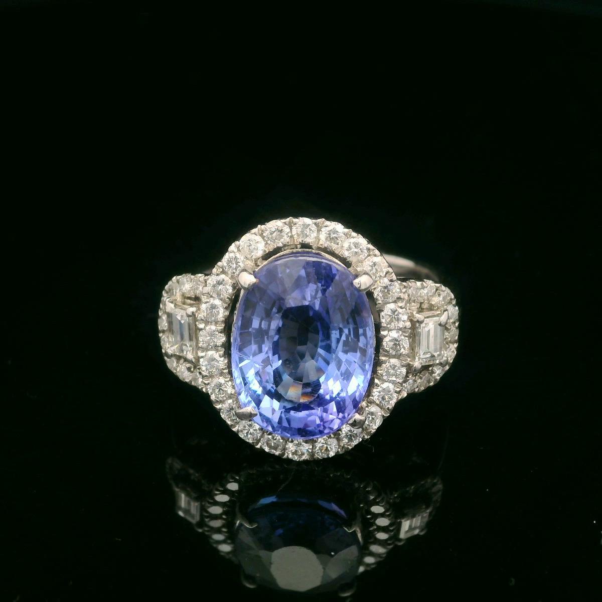 Tansanit und Diamant-Ring im Angebot 6