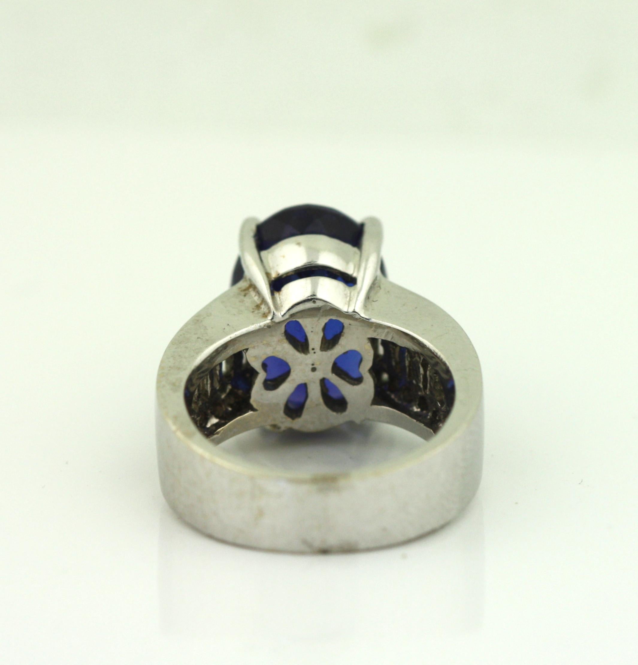 Tansanit und Diamant-Ring im Angebot 1
