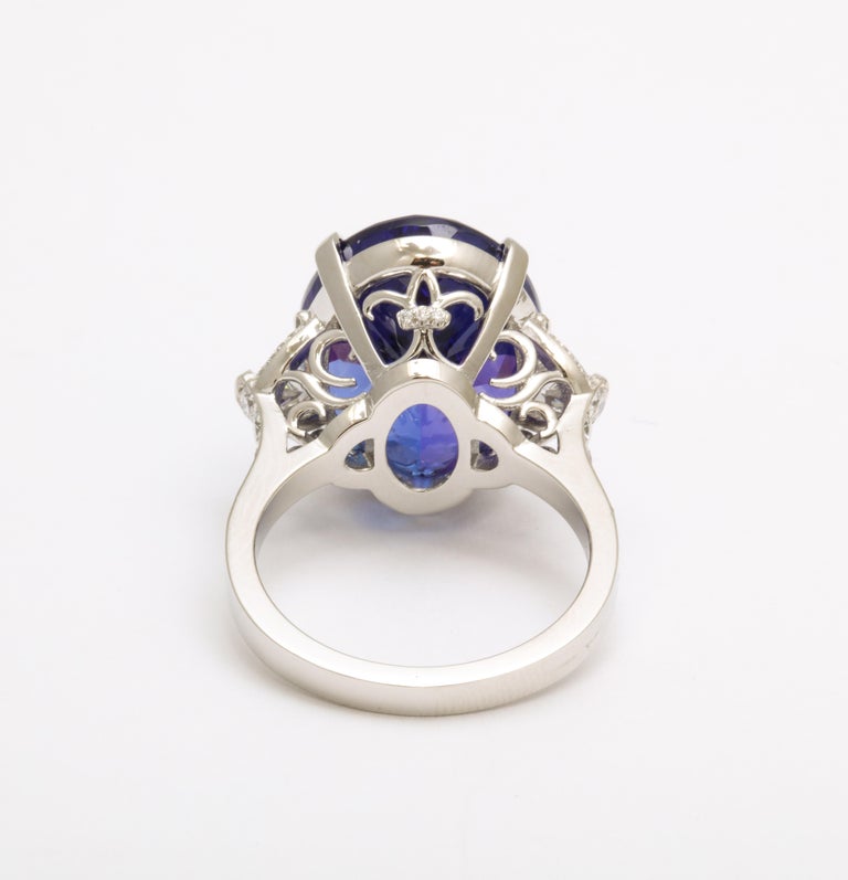 A Tanzanite and Diamond gem ring-SOLD OUT