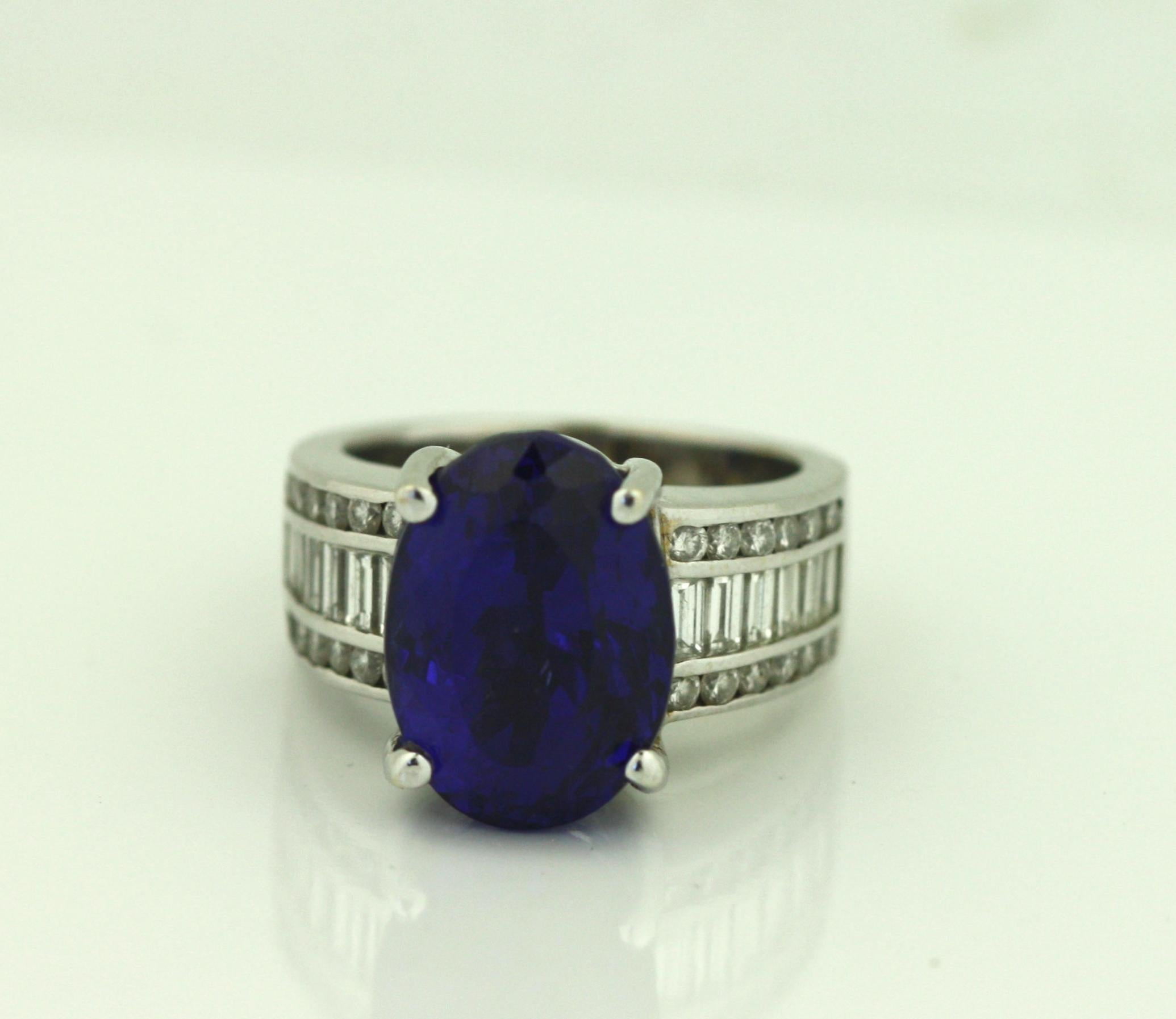 Tansanit und Diamant-Ring im Angebot 2
