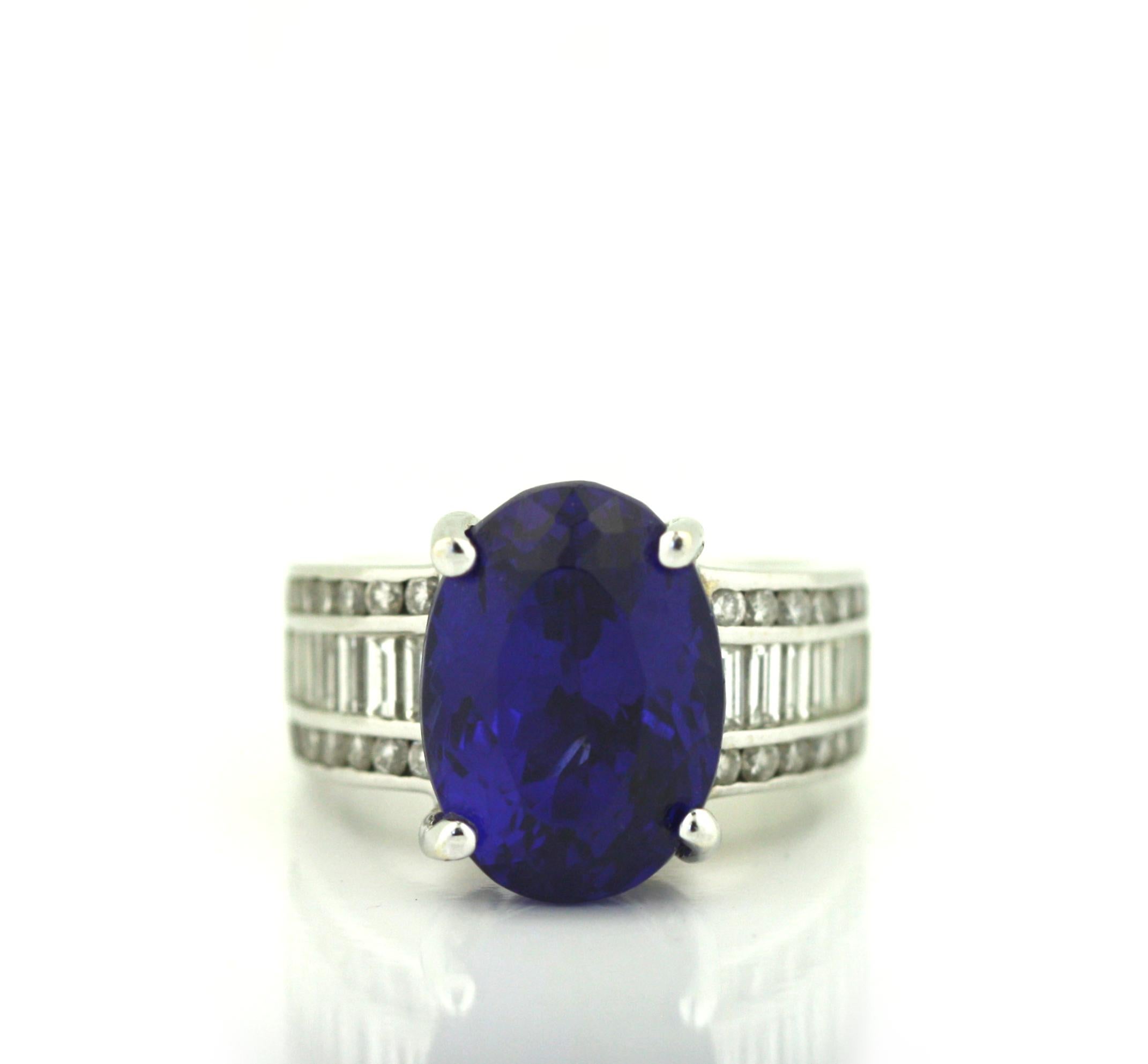 Tansanit und Diamant-Ring im Angebot 3