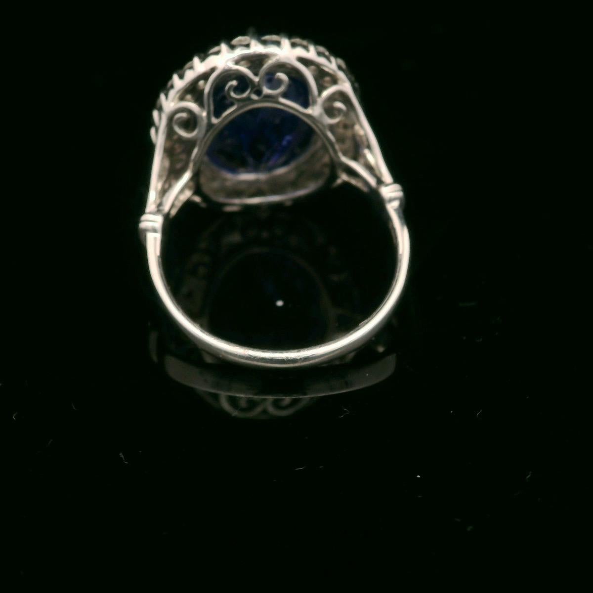 Tansanit und Diamant-Ring im Angebot 2