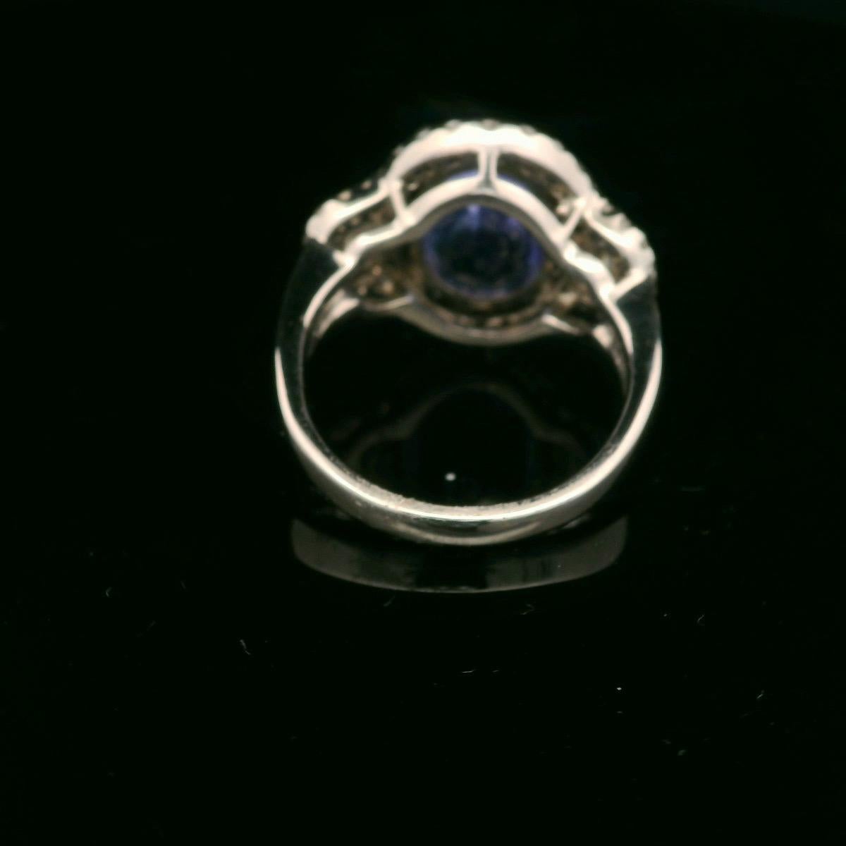 Tansanit und Diamant-Ring im Angebot 3