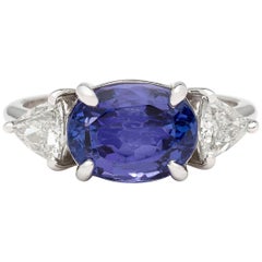 Bague en tanzanite et diamants