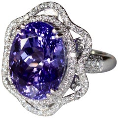 Tanzanite and Diamond Ring