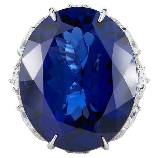 Tanzanite and Diamond Ring For Sale
