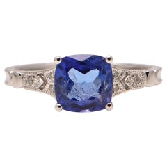 Anello con tanzanite e diamanti