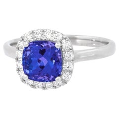 Tanzanite and Diamond-set Gold Ring
