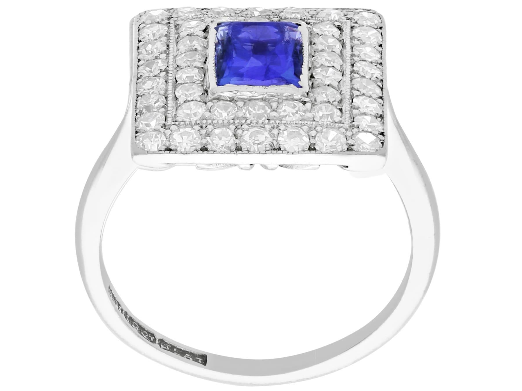 Tanzanite and Diamond White Gold Cocktail Ring In Excellent Condition For Sale In Jesmond, Newcastle Upon Tyne