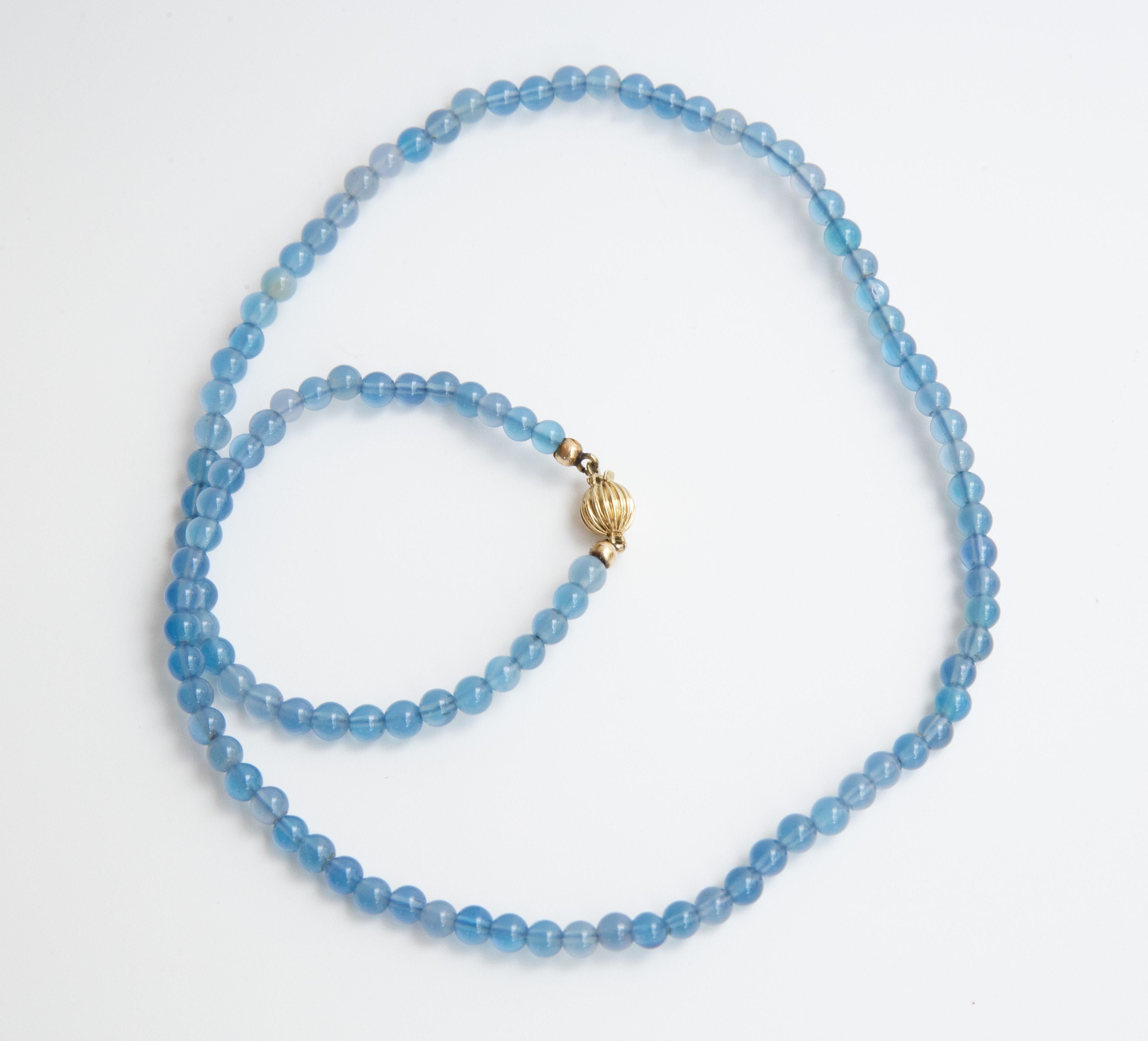 Collier de perles de Tanzanite Choker avec fermoir en or jaune 14 carats Bon état - En vente à Arnhem, NL
