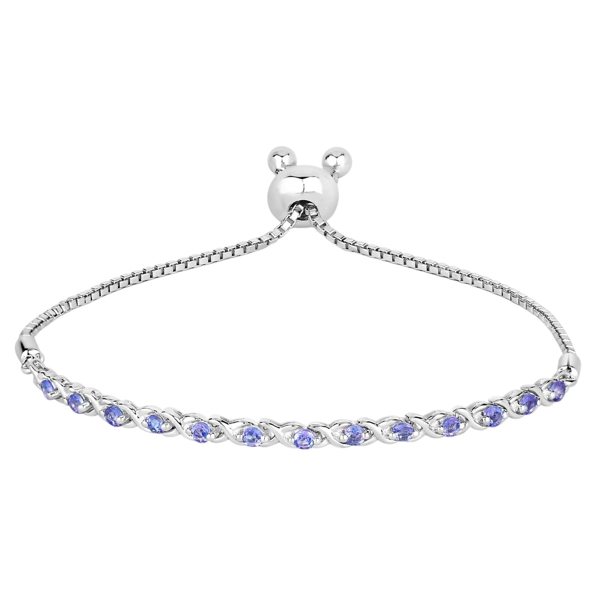 Tanzanite Bracelet 0.9 Carats Sterling Silver