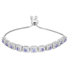 Bracciale di tanzanite 1.08 carati in argento sterling