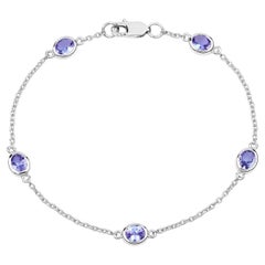 Tanzanite Bracelet 1.64 Carats Sterling Silver