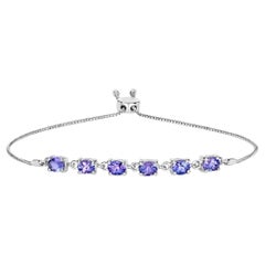 Bracelet en Tanzanite 1.96 Carats Argent Sterling