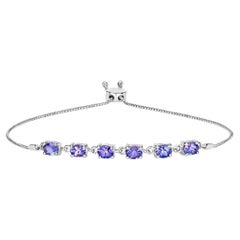 Tanzanite Bracelet 1.96 Carats Sterling Silver