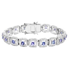 Pulsera de tanzanita 4,1 quilates Plata